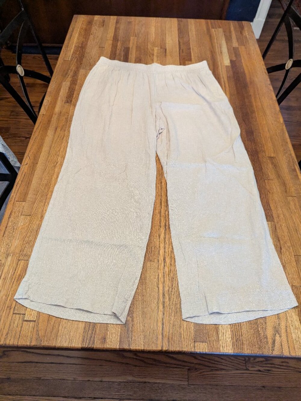 Natural Linen Colored Old Navy Wide Leg Elastic Waist Pockets Size XL